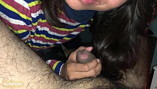 Petera Argentina with blindfolded eyes sucks dick passionately!