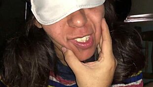 Petera Argentina with blindfolded eyes sucks dick passionately!