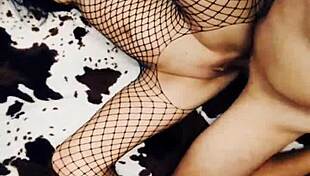 Hot Fuck With Milf Wife In Mesh Lingerie Anal