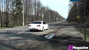 Exhibicionist sasha gets face fucked naked bent over blonde cum pickup cowgirl cum on tits blowjob curly