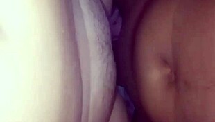 Black guy cums on belly