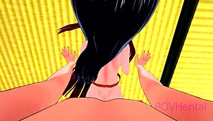 Demon Slayer Nezuko Rides Monster Cock In Hentai Parody