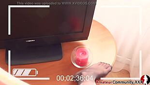 Hippie teases on webcam with natural body