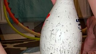 German Milf Squirts Intensely After Extreme Bowling Pin Insertion With Vibrator