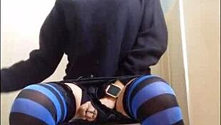 Smoking Babe in Miniskirt Teases with Sensual Ass Moves