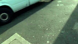 Naughty Brit strips and pisses right on the street!