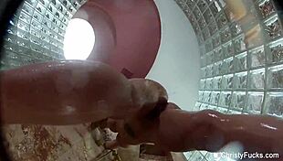 Christy Mack Showers with Big Tits
