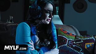 sheena ryder and whitney wright tease in stockings and thong, leading to licking and fucking