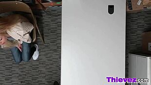 blonde hottie faces punishment in garage with shaved teen