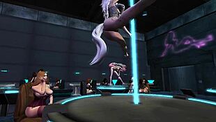 mera firelyte kitty club intergalactic sluts dance in night club anime hentai