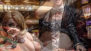 Outdoor exhibitionism, strip tease and sexy anime dealer
