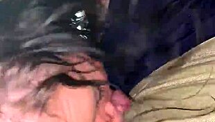 Sucking monster cock and fucking outside with big ass milf.