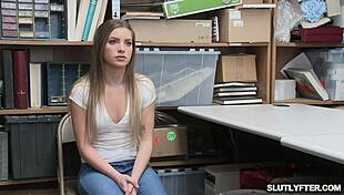 Blonde Teen Shoplifts Then Gives Hardcore Blowjob To Summer Brooks