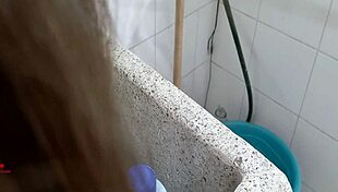 I take advantage of my distracted stepsister while she washes clothes and give her a good fuck with my huge cock, part 2