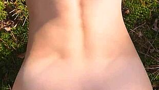 I watch this perfect body girl get anal creampie outdoor