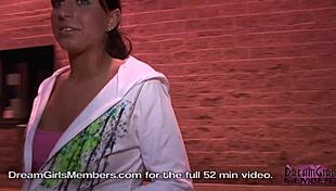 Big Tit Brunette Coed Streaks Nude Outdoors in Tampa