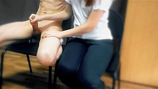 Experienced Milf Jerks Off Naked Boyfriend To Cum