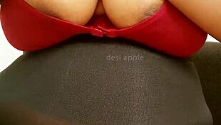 Andhra Indian Girl Playing With Boobs