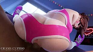 D.Va wet pussy gets drilled hard