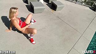 petite girl squirts two feet high