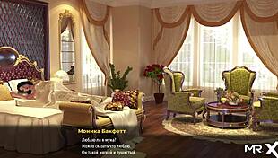 In this hentai game, the maid slowly strips off all her clothes in 3D porn