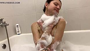 Young Amateurs in a Webcam Bubble Bath Session.
