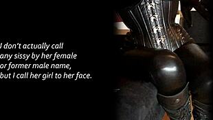 Proper Sissy Training: Anal Assfucking Transsexual with Small Cock, Cum in Cage