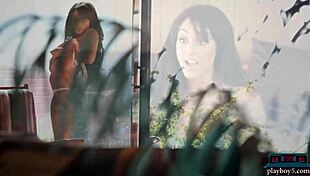 two gorgeous big tits milf models leia christiana and erika knight solo