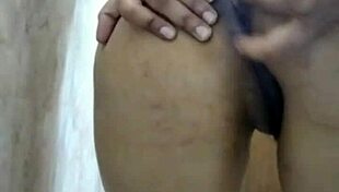 Stepsister relaxes in hostel bathroom