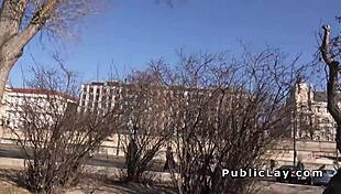 Euro Tourist With Huge Tits Flashes And Gets Fucked In Public Hardcore