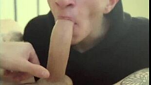 i saw a guy jerking off and joined in with a blowjob