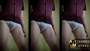 Alejandro Mistral, hard in briefs, damn that's a sight!!