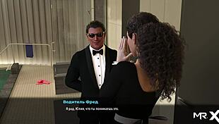 In this hentai game, the maid slowly strips off all her clothes in 3D porn