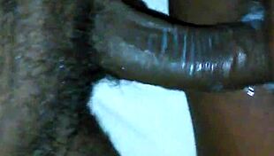 Rough Monster Cock Pounds Creamy Ebony Pussy