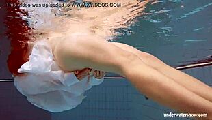 hot brunette lola with big tits underwater