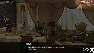 In this hentai game, the maid slowly strips off all her clothes in 3D porn