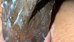 Creamy white girl handles monster cock friend