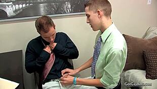 Dominant/ submissive straight adult video actor Dylan Chambers performs gay oral and anal sex with young fellows and boyfriends on the job