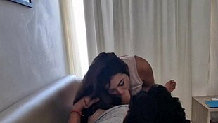 She sucks big fat cock on webcam.