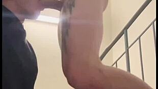 i saw a guy jerking off and joined in with a blowjob