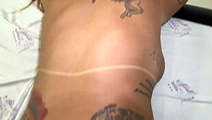 Blonde pornstar takes anal pounding in her ass.