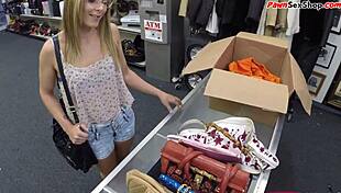 i'm a blonde amateur pawning my body for cash, giving blowjobs in the office.