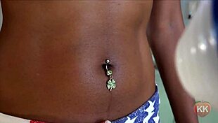 Submissive ebony slut commands assjob with moaning.