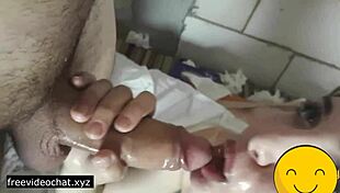 Girl Takes CUM in Mouth from Friend's Cock