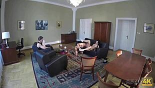 amazing sex action helps brunette earn money for new ring