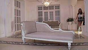 I tease the dude with my divine bottom before anal tryouts