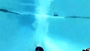 Brunette mature star Sofie Marie has a great naked pool masturbation scene