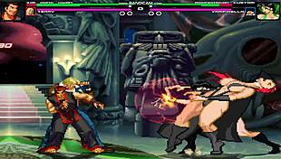 Kim Dong Hwan and Terry battle Moondragon with Vampirella