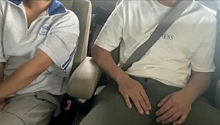 Perverted Japanese couple gets off on public car sex thrill.