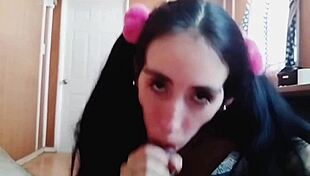 Jovencita Gives Uncensored Oral To Her Papi, Sucking His Cock With Small Tits